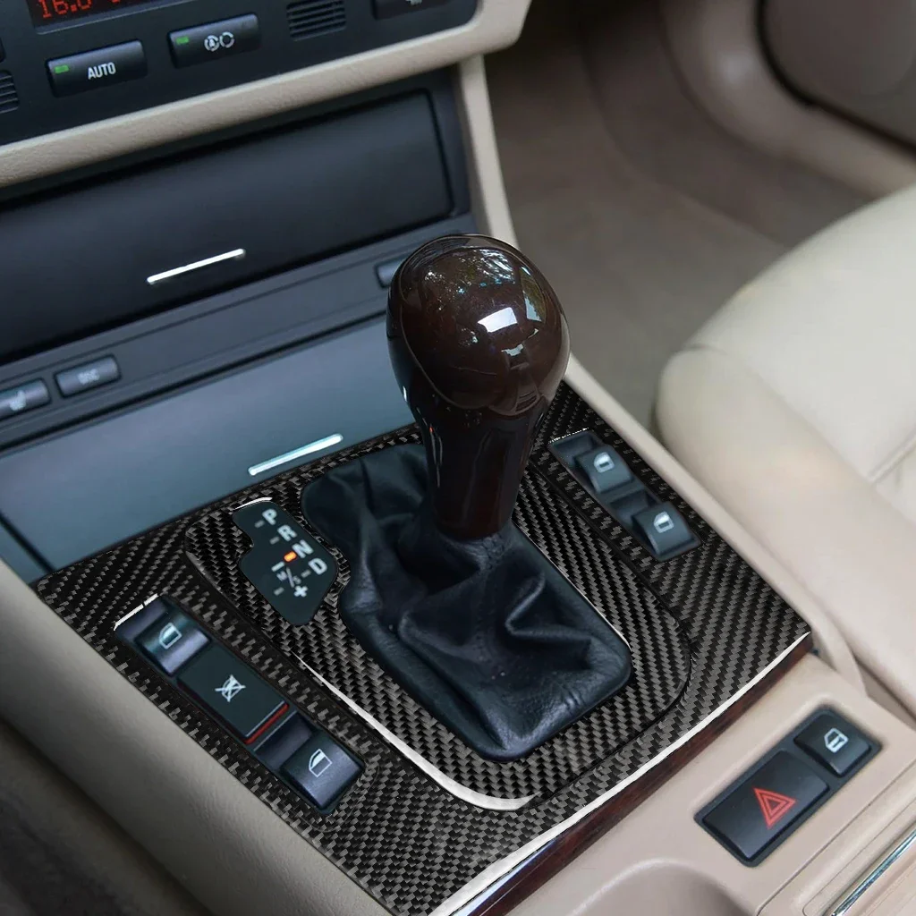 

Automotive interior decoration carbon fiber sticker panel Central control gear position For BMW 3 Series E46