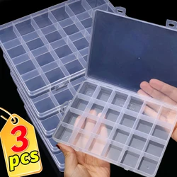 18/24 Grids Compartment Plastic Storage Box Jewelry Earring Bead Necklace Holder Case Display Organizer Container Box Tools