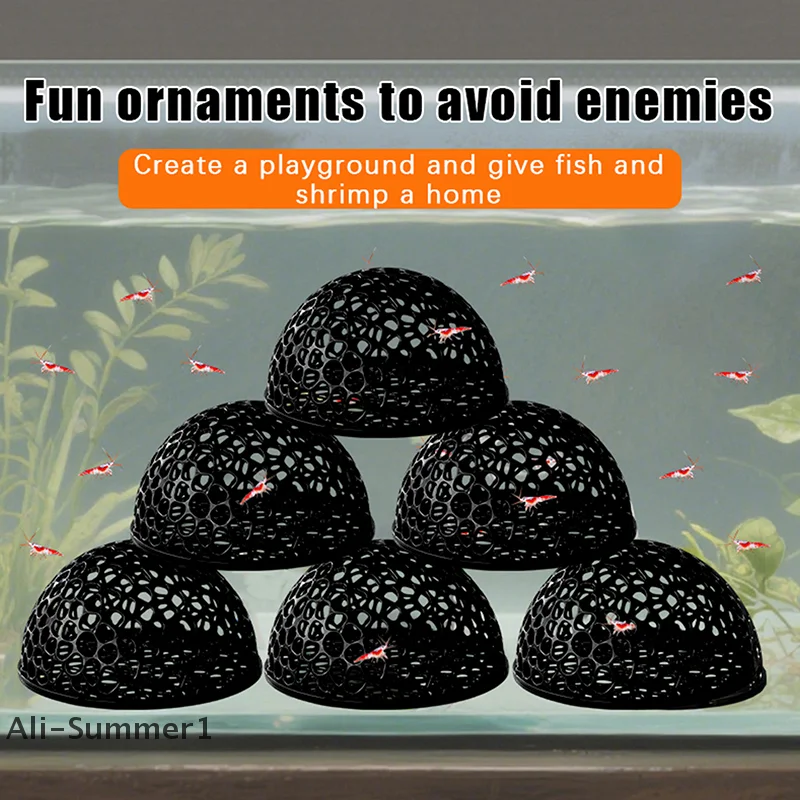 3D-gedruckte Hiding Cave Shelter Ornamente für kleine Fischgarnelen zum Rasse, Spielen und Ausruhen, Aquarium-Zubehör, Aquarium-Dekoration