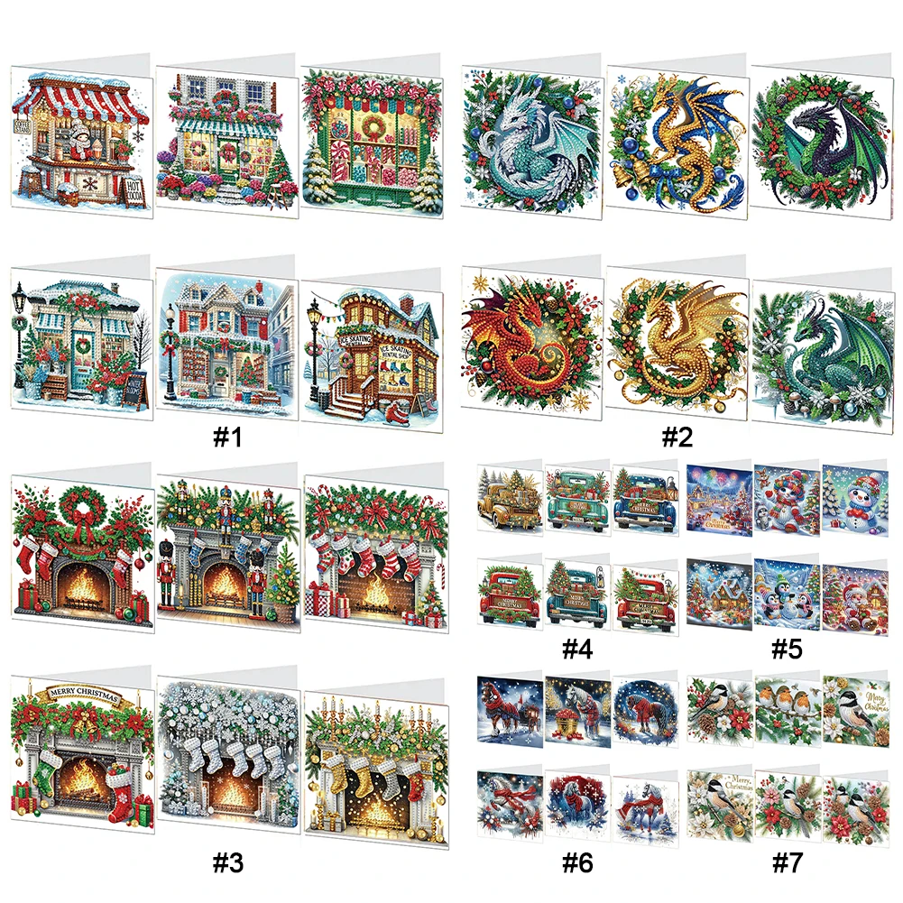 6PCS DIY Diamond Painting Gree - Xmas Resin Art ulasan dan harga