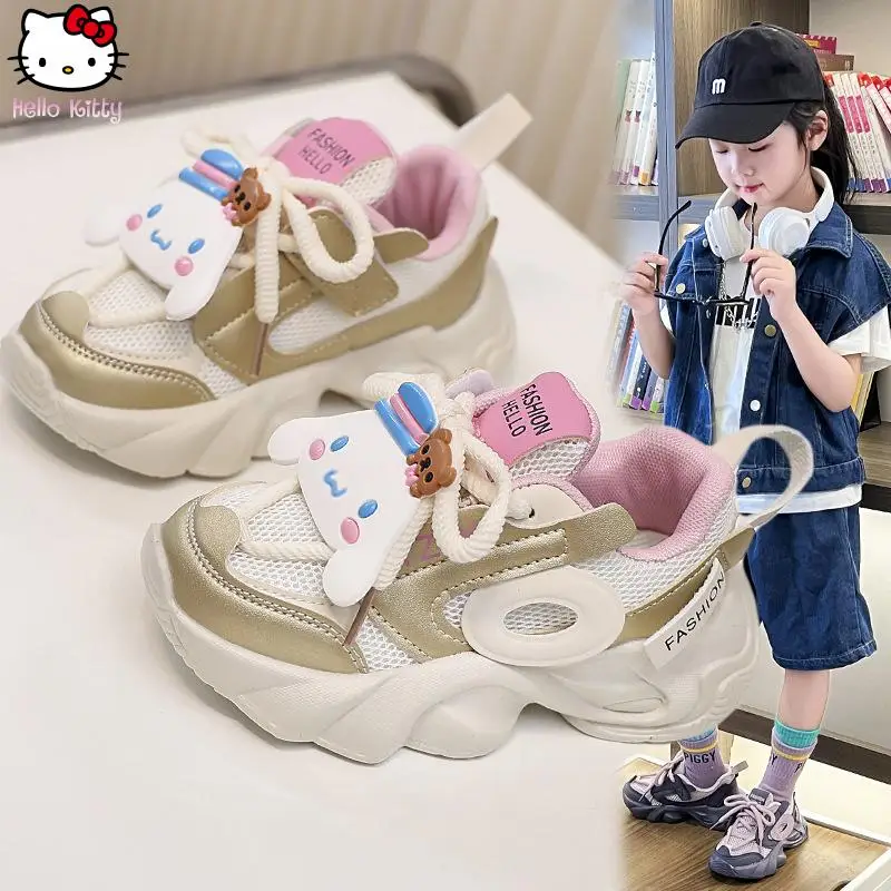 

Kawaii Girls Kuromi Спортивные кроссовки Sanrio Spring Autumn My Melody New Mesh Soft Sole Dad Shoe Student Cartoon Anime Fashion