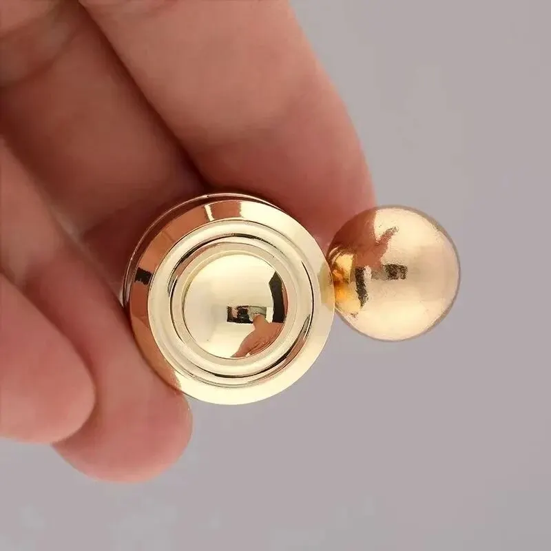 Artificial satellite magnet desktop decompression metal suction cup rotating gyroscope fingertip dynamic circular rotator