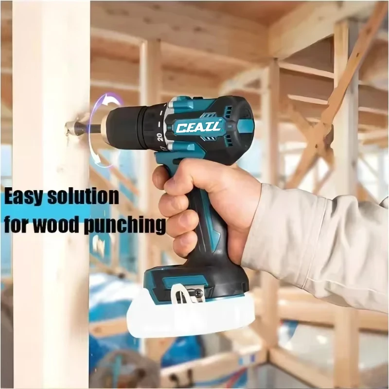 

CFATL DDF487 18V Screwdriver Cordless Percussion Drill Electric Variable Speed Brushless Motor Impact Power Tools Power Drill