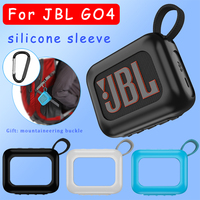 for JBL GO4 silicone protective case with mountaineering buckle GO4 audio storage cover outdoor portable protective soft shell
