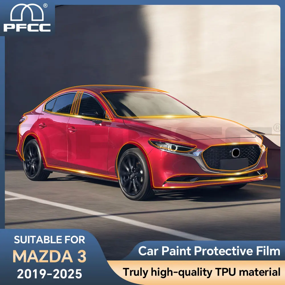 

Предварительно вырезанная защитная пленка для автокраски для Mazda3 2019-2025 8,5Mil, автомобильный прозрачный комплект из ТПУ PPF, наклейка, автонаклейка, автомобильные аксессуары, ремонт