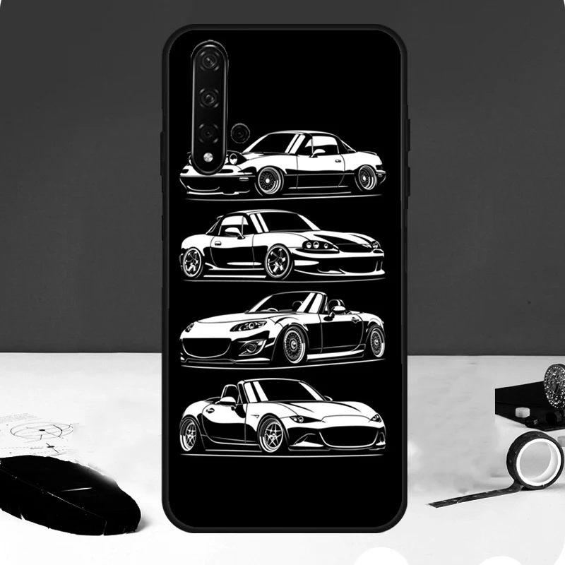 JDM Legend Drift Car Case For Huawei P30 Pro P20 P40 Lite Nova 9 10 SE 11 3i 7i 8i 11i Y91 Y60 Y70 Y61 Y90 Cover