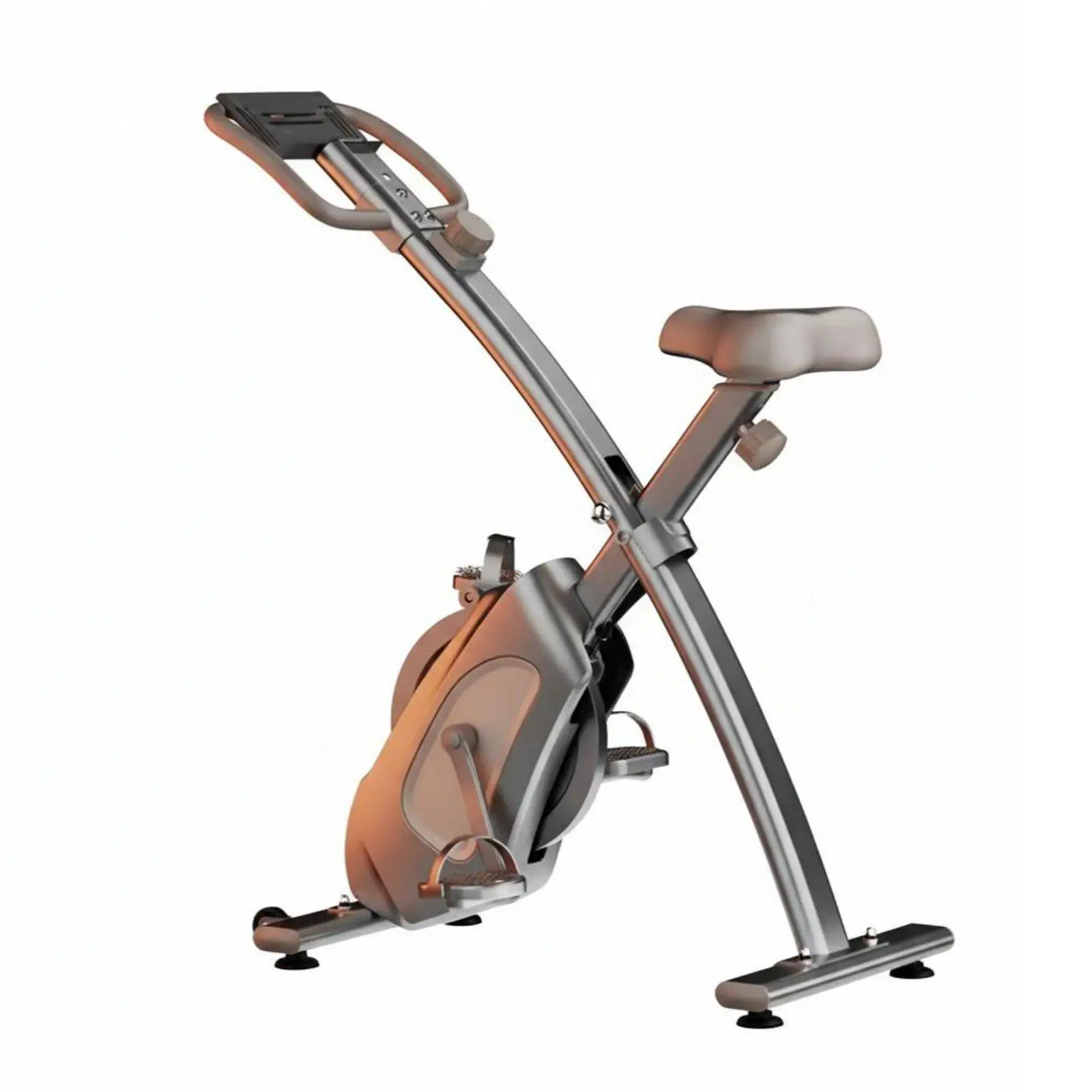 Adjustable Resistance Exercise Bike for Home Foldable Upright Indoor Cycling Equipment with Quiet Tension System 8 Level