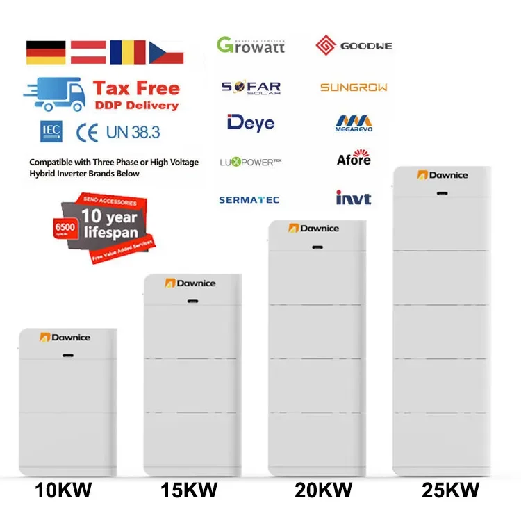 Dawnice 48V 51.2V 100ah 200ah 300ah 5kw 10kw 20kw Stacked Lifepo4 Lithium Ion Battery Pack Stackable battery