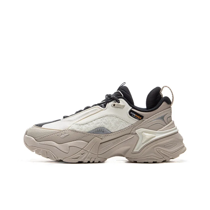Li Ning CF Tracing, Qianhang Ce3 Height Increasing Low top Chunky Sneakers Women's Gray White AHCU038-1