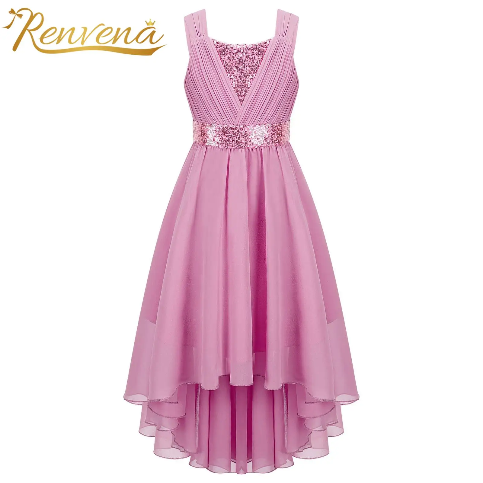 

Children Princess Party Dress Kids Dress for Girls Chiffon Dress Evening Shiny Communion Birthday Prom Gown Wedding Costume