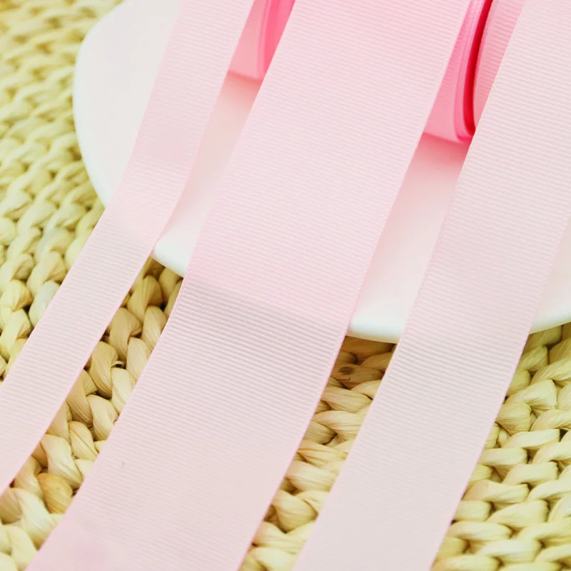 (10 Meters/lot) (15/25/40mm)Pink Grosgrain Ribbon Handmade Gift Wrap Christmas Decorations Ribbons Decoration Party Wholesale