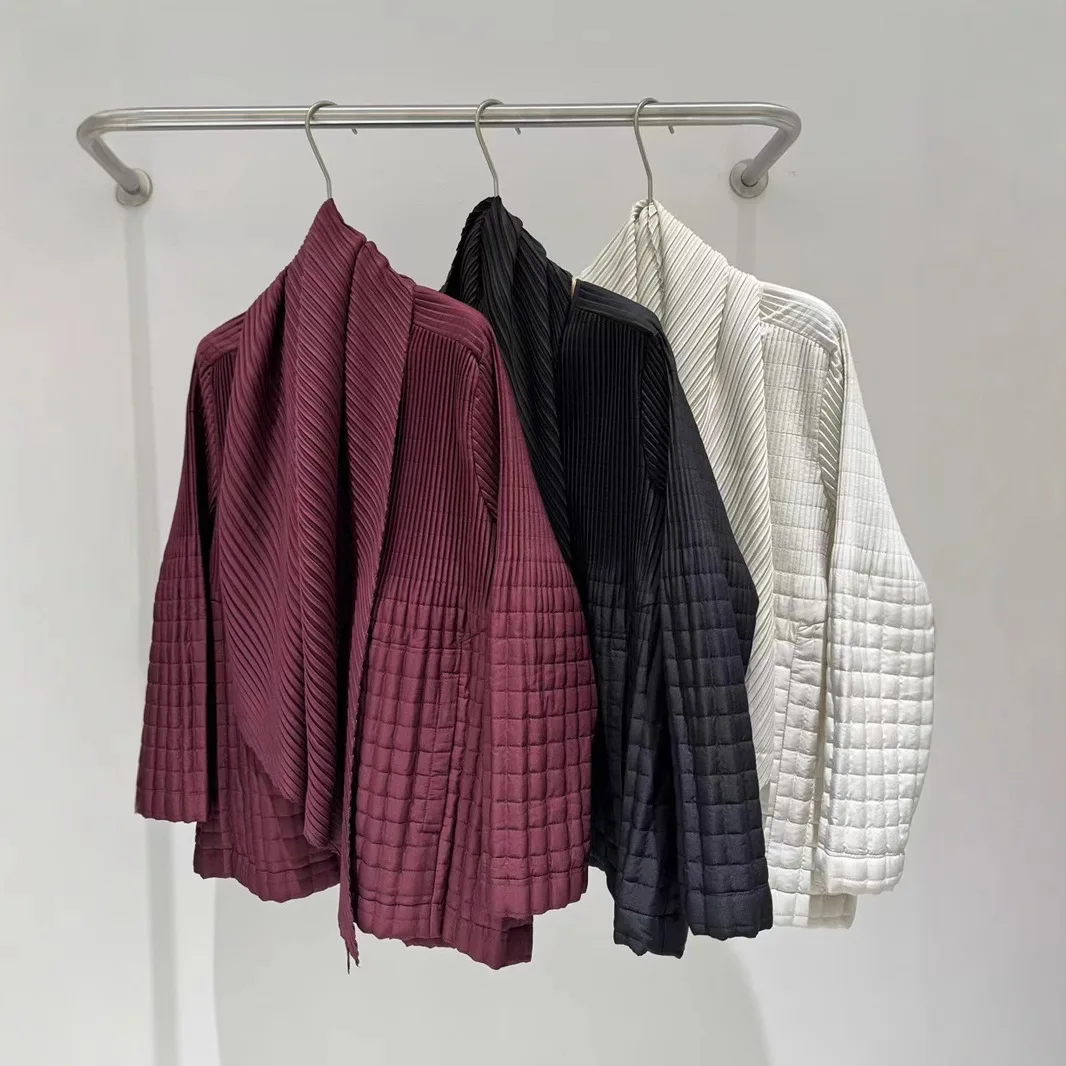 

Women's Cotton Jaet Winter Thiened Knitted Pleated Coat New 2025 Sli Casual Outerwear Comfortable Soft Fabric