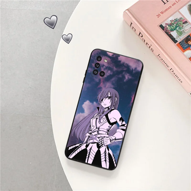 Phone Case for Samsung A35 5G A55 A02 A03 A04 A05 S8 S9 Note 10 Plus 9 8 A05S A04E Anime Fairy Tail Soft Black Silicone Cover