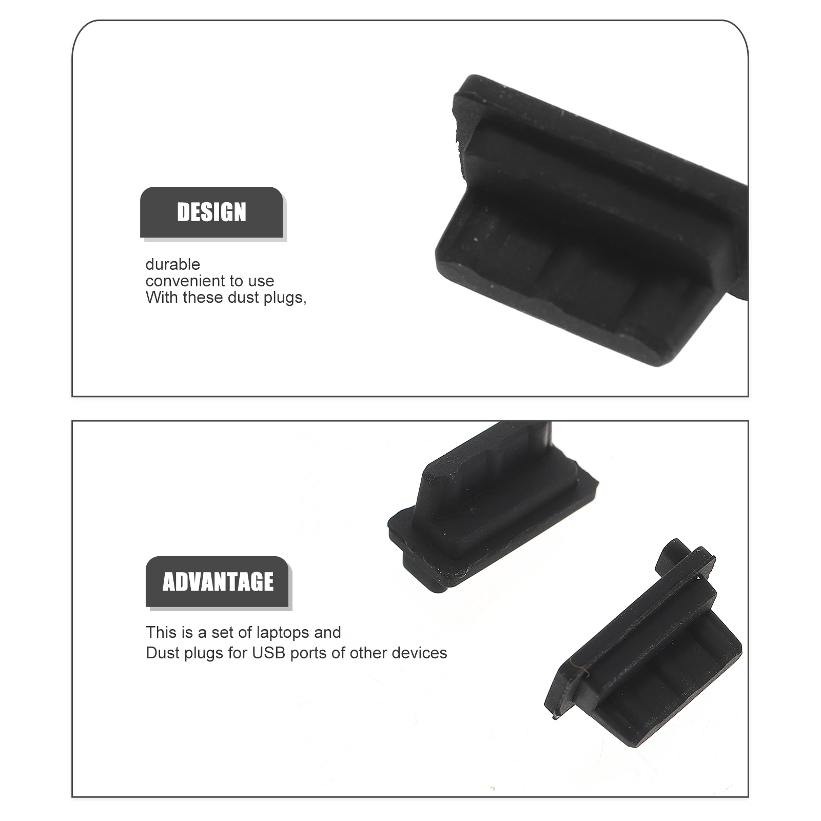 

32 Pcs USB Dust Plug Waterproof Laptop Computer Silica Gel Charging Port Protector Dustproof Stopper for Devices