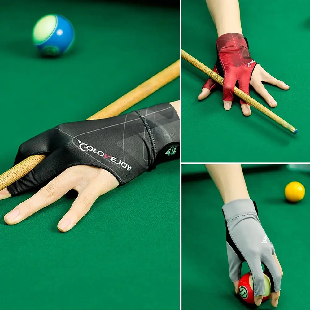 1PC Billiards Glove Left Hand Three Finger Snooker Stickers Gloves Elasticity Glove Billiard Non Slip Accessor Billiard Tra X9S4