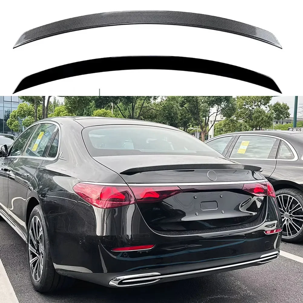 Black Rear &Top Trunk Spoiler Wing For Mercedes Benz E-Class W214 2024+E260 E300 E53 E63 AMG