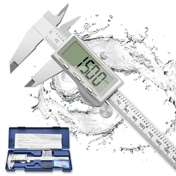 High Precision Stainless Steel Electronic Digital Vernier Calipers Measuring Tool 150mm/200mm/300mm with Large LCD Screen