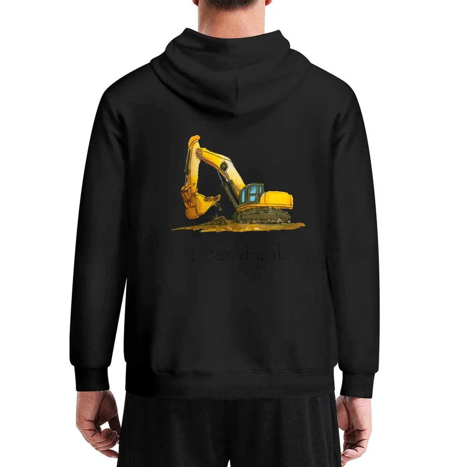 

I Can Dig It Inky Excavator Hoodie autumn clothes graphic t shirts men men's autumn clothes blouse hoodie graphic
