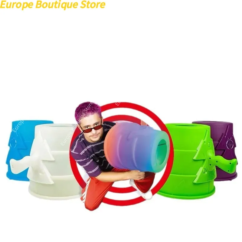 Air Blaster Toy Prank Cannon Stress Relief Gadget Shoots Vortex Ring Up to 50ft No Batteries Hand Powered