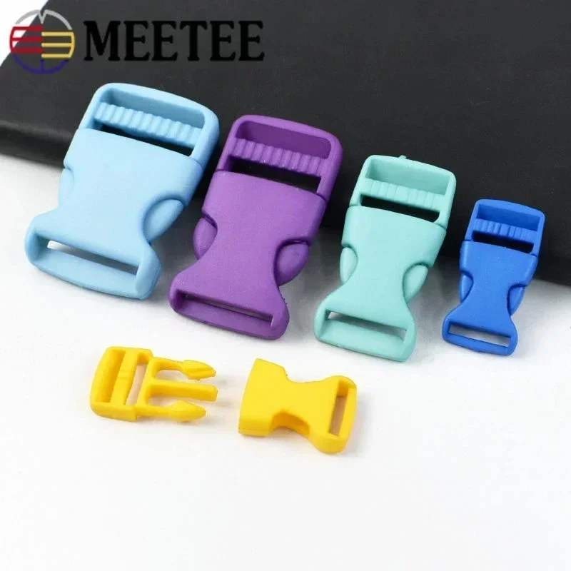 30Pcs Meetee 15/20/25/30mm Plastic Release Buckle Webbing Hook Backpack Buckles Bag Side Clip Adjuster Clasp Belt Accessories