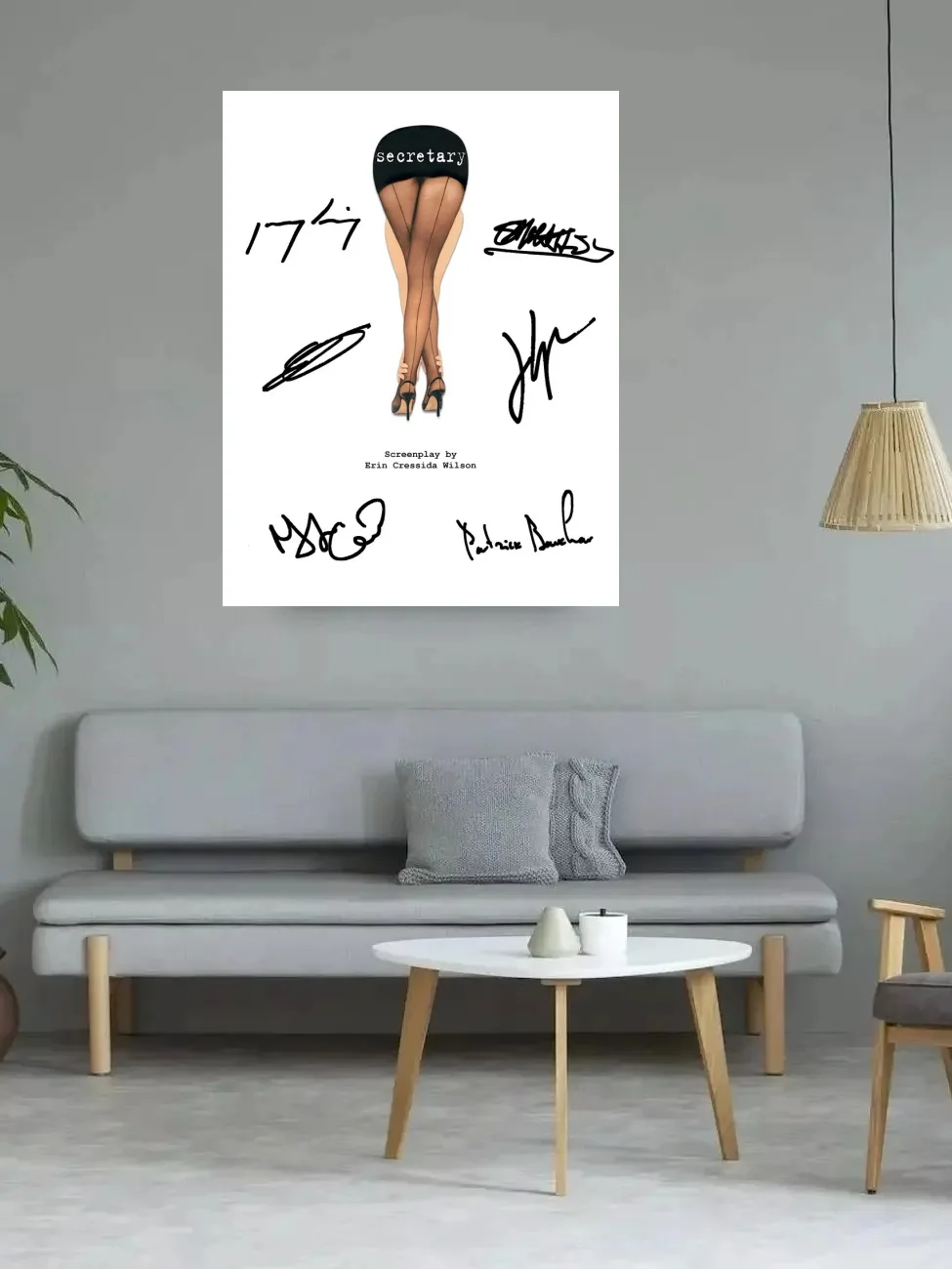 Secretary Movie Autographed Signed, Print Art Canvas Poster, For Living Room Decoration, Home Wall Decor Picture