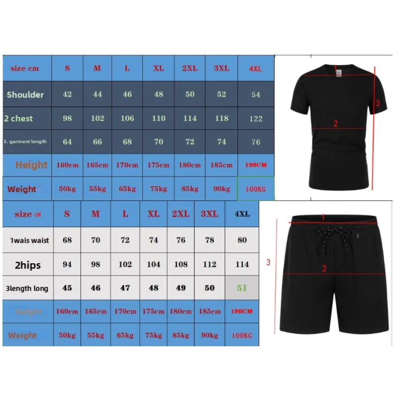 ملابس رياضية صيفية للرجال لعام 2026 طقم مكون من قطعتين تي شيرت بلون سادة يسمح بالتهوية + شورت 5 نقاط #2