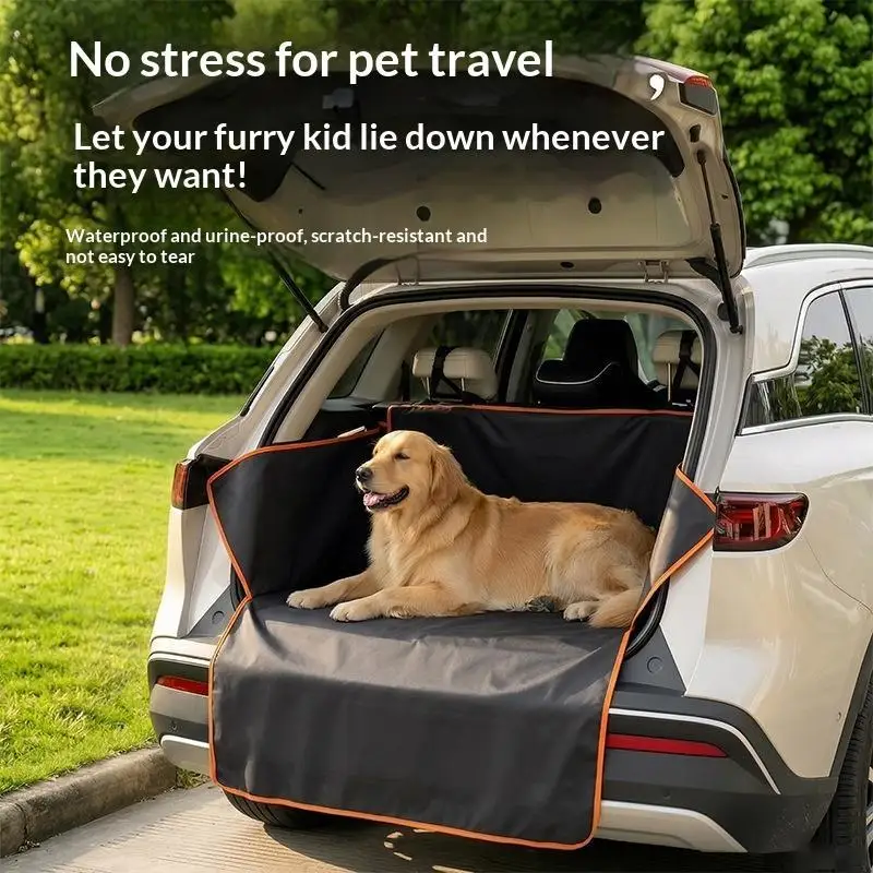 Tear Resistant Car Trunk Mat Waterproof Scratch Resistant Pet Friendly SUV Cargo Liner Perfect for Dog Carrying Road Trips