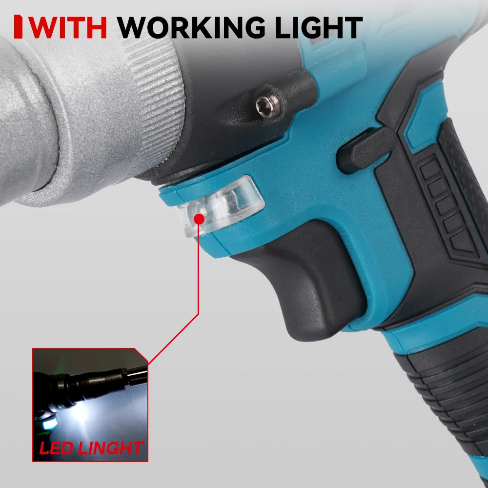 ONEVAN 20000N Cordless Brushless Electric Rivet Gun 2.4-5.0mm Rivet Nut Gun Tool High Power Lightweight For Makita Battery Pin