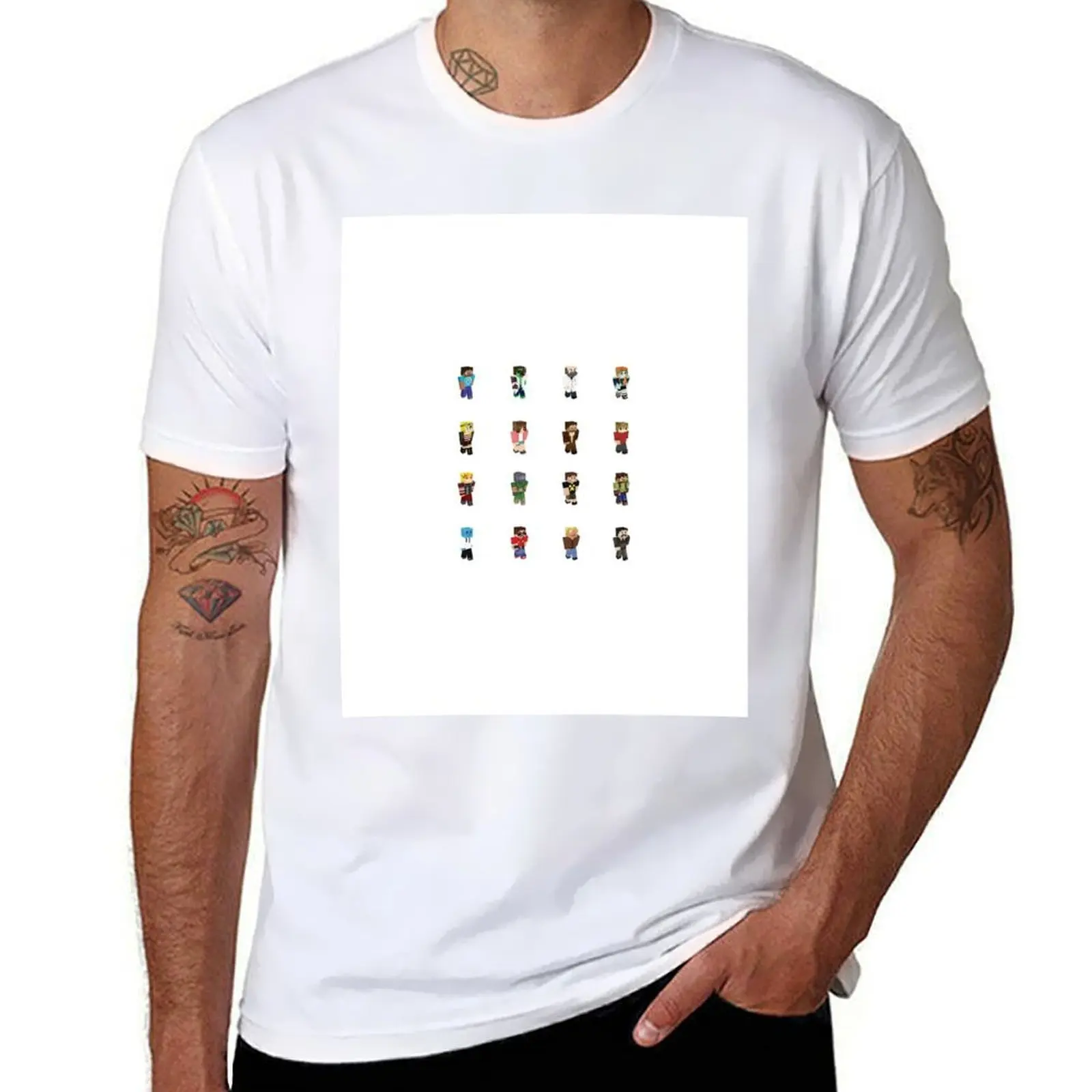 

Hermits of Hermitcraft! T-Shirt t shirts for man cotton funny man t shirt summer t shirts for man pack white T-Shirt