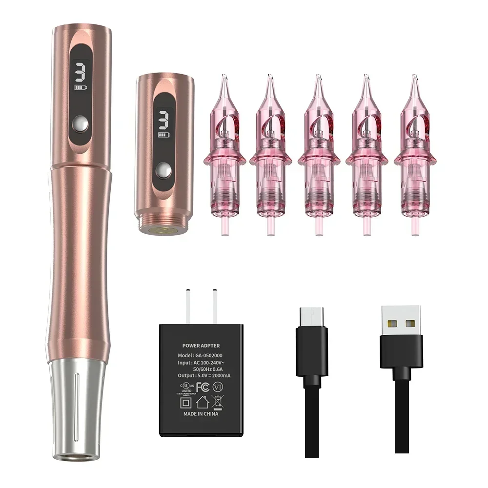 2.1mmStroke WirelessPermanentMakeupMachine قلم الحواجب أكاديمية المهنية PMU آلة فروة الرأس آلة التصبغ الدقيقة