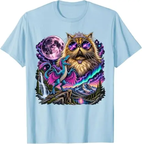 Das ist eine Skandalöse Sache Lustiges Prinzessinnen-Katzen-Dinosaurier-Donut-Meme-T-Shirt Y2k Katzenliebhaber Neuheitsgeschenk Niedliches Kätzchen-Grafik-Bekleidungs-T-Shirt – Detail 15