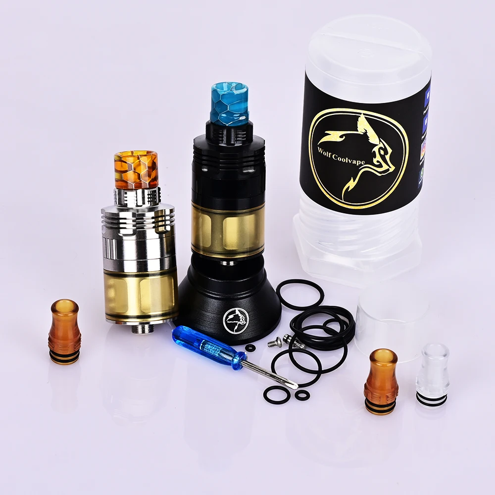 Wolfcoolvape 415 أربعة واحدة خمسة S61 V2 نمط جينيسيس Atty RDTA رذاذ قابل لإعادة البناء 316SS 3.0 مللي 22 مللي متر خزان vape رذاذ mtl