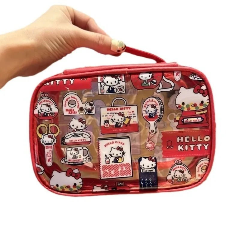 

Sanrio Hello Kitty Toiletry Storage Bag Cartoon Anime Figure Anime Merchandise Decoration Travel Portable Bag Girl Birthday Gift