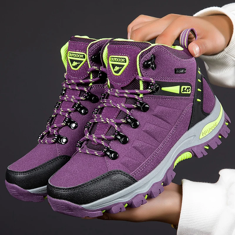 Women's Boots Fashion Women Outdoor Trekking Ankle Boots Hiking Shoes for Woman Mountain Climbing Treking Sneakers Botas Mujer