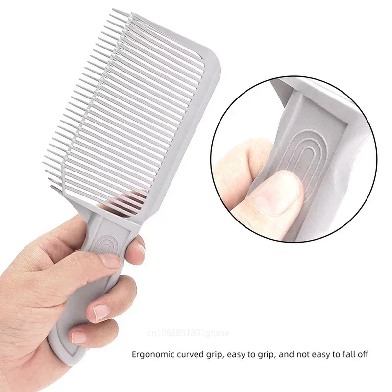 Professional Barber Clipper Hair Cutting Comb Men Adjustable Curved Flat Top Hair Clipper Fade Brush Salon Styling Tool