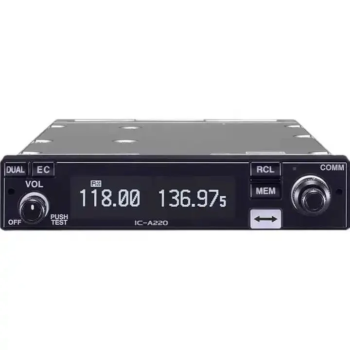 IC-A220E VHF Mobile Radio Communication 118.000-136.992MHz Air Band AM FM Vehicle Mounted Transceiver Aviation Radio for