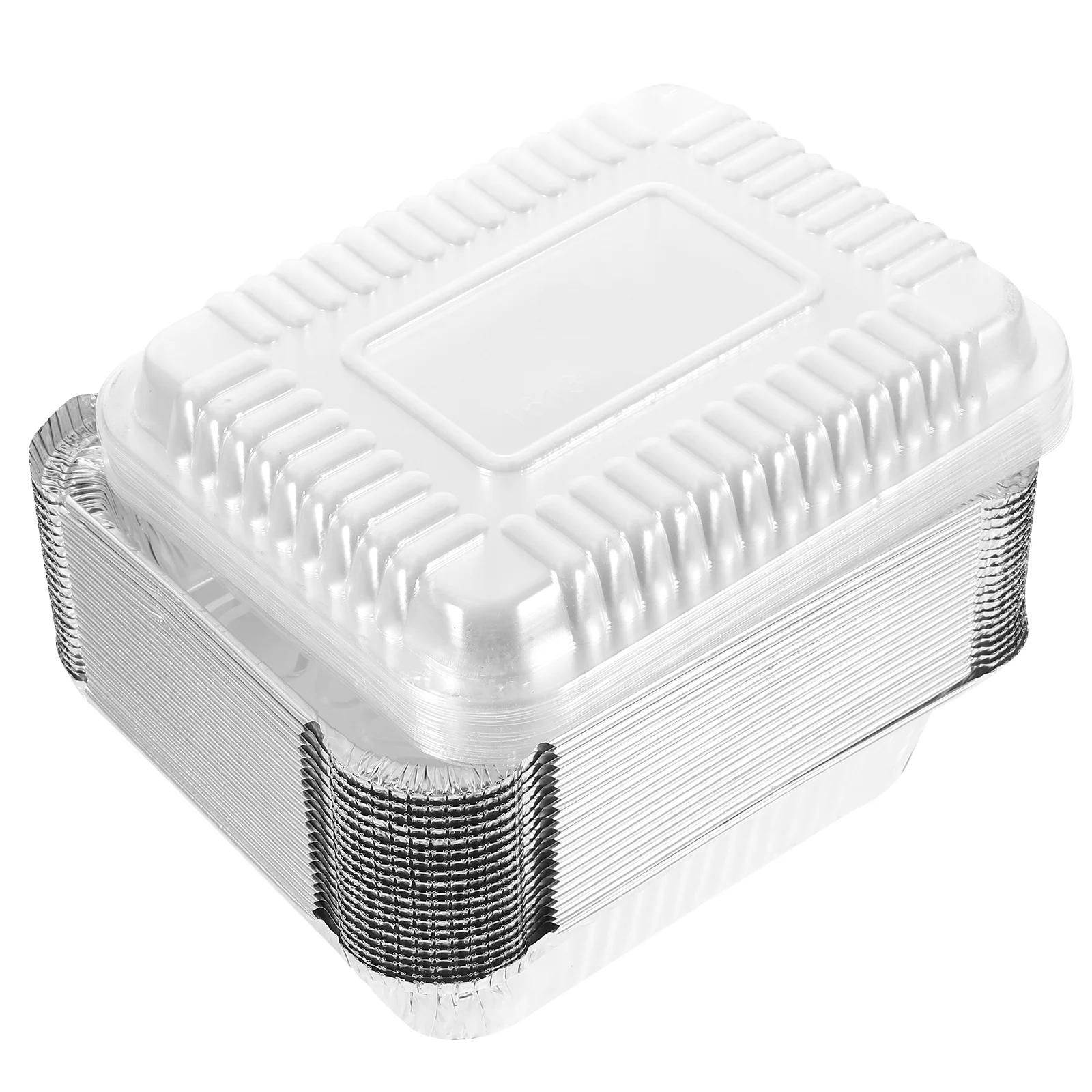 

20 Pcs Packing Box Aluminum Foil Boxes Single Use Liners Small Pans Air Fryers Cake Food Containers Plastic Baking