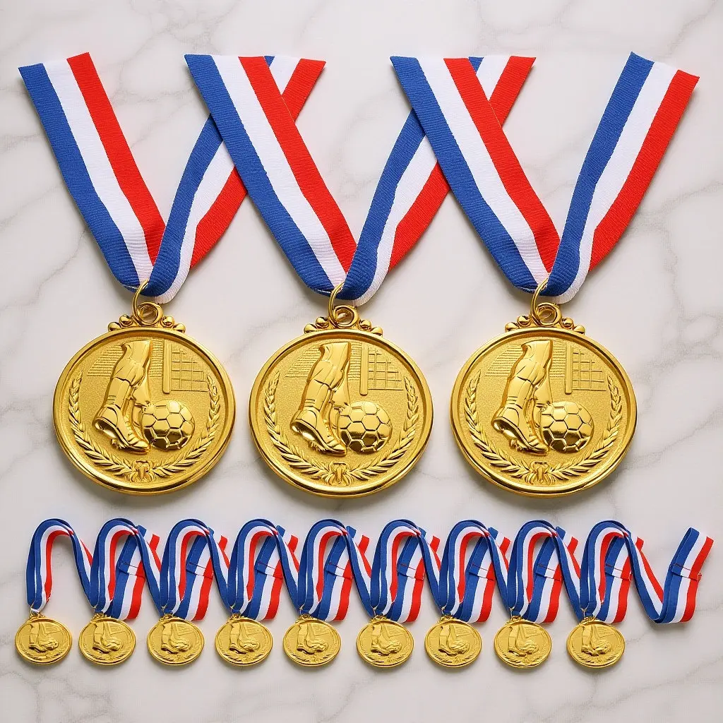 Soccer Medals for Awards Student Football Medal Zinc Alloy Delicate Creative Encouragement Medal Competition Game Prize