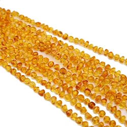 Natural Stone Irregular Shape Yellow Amber Loose Spacer Beads 6x7mm Jewelry Making for DIY Bracelet Necklace Accessories 38cm