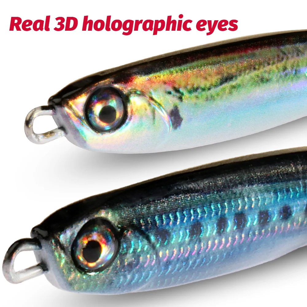 Metal Jig Lure 10g 20 30g 40g Spinner Spoon 3D Eye Color Laser Spinning Fishing Tackle Hook Swimbait Pesca Spinnerbait Bait image 5
