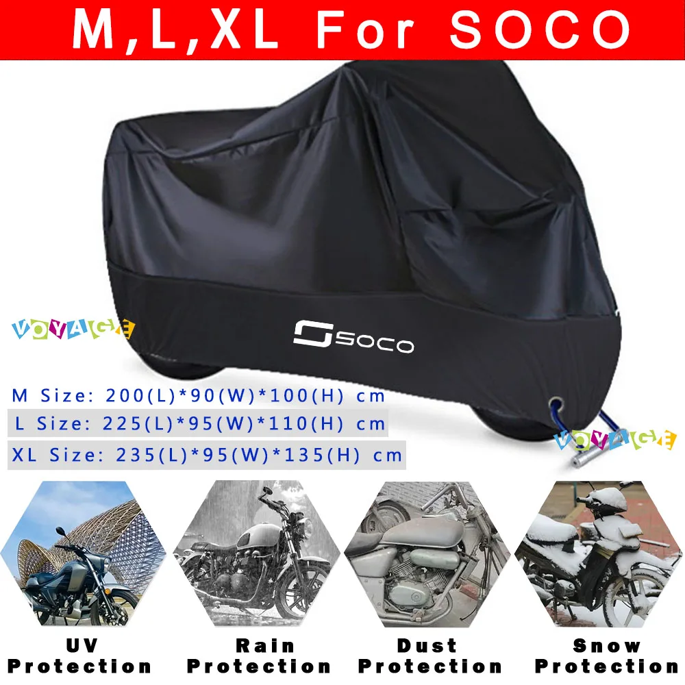 

For Super Soco TS TC TCMAX Waterproof Outdoor Scooter UV Protector Dust Rain Cover Motorcycle Accessories