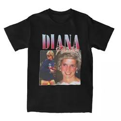 Funny Hip Hop Princess Diana 90s T-Shirts Men Crewneck 100% Cotton T Shirts Short Sleeve Tees Adult Clothes