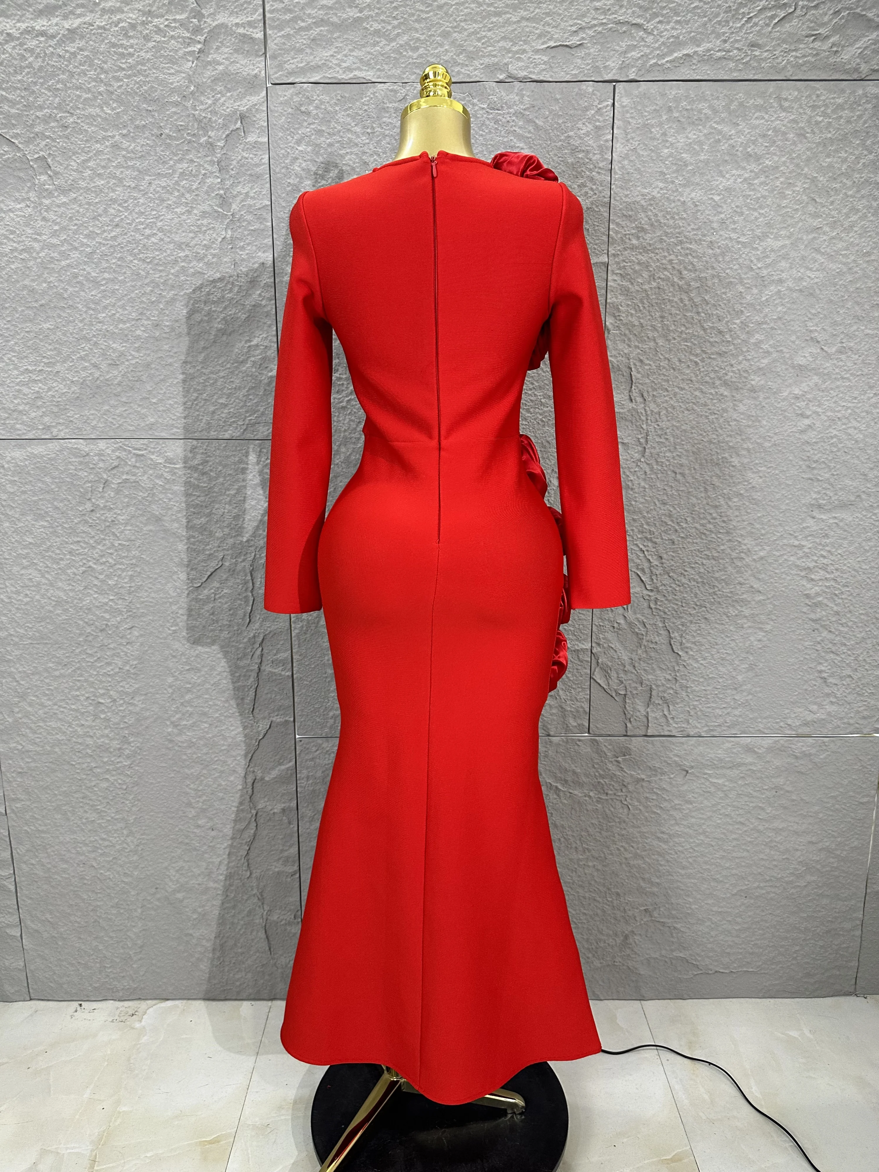 Nowa Elegancka Sukienka Vintage Słodka Seksowna z Motywem Róż Dopasowana Długa Sukienka Stylowa Sukienka na Bal Wieczorowa Sukienka na Przyjęcie Sukienka na Imprezę