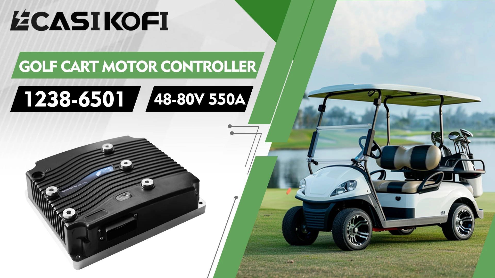 

Universal Black 48-80V 550A Unprogrammed AC Controller 62-400-45 for Taylor Dunn Utility Vehicle Motor Controllers