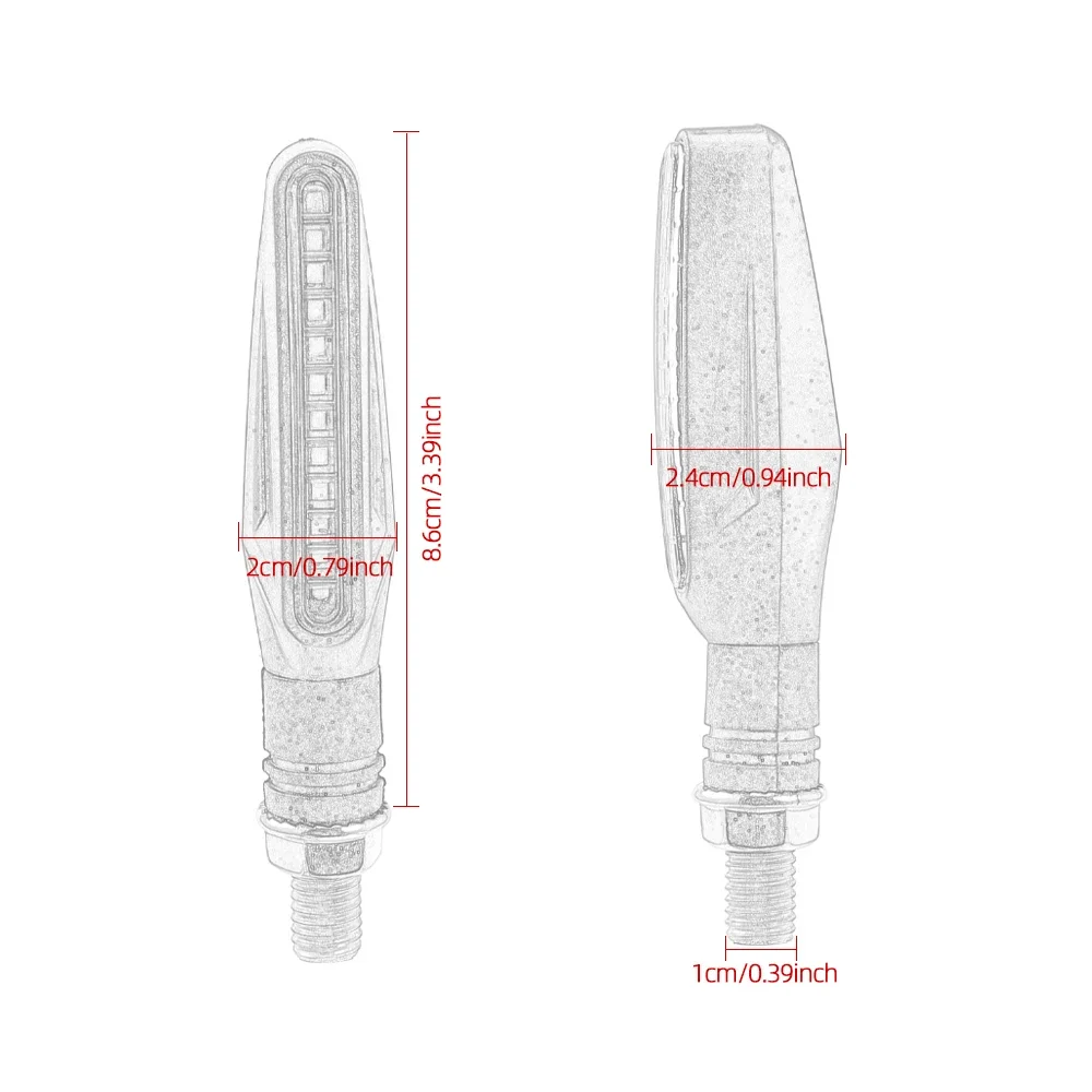 Motorcycle LED Turn Signal Lights Blinker Lamp For Suzuki DRZ400SM DRZ400S DR650SE Kawasaki Ninja ZX10R Honda CBR250R CBR600RR