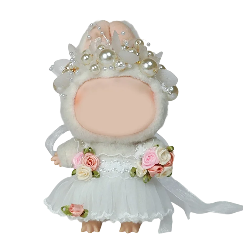 Para roupas labubu 15cm - conjunto de roupas de boneca de verão de 6 peças |   DIY divertido vestir roupas e acessórios fofos presente