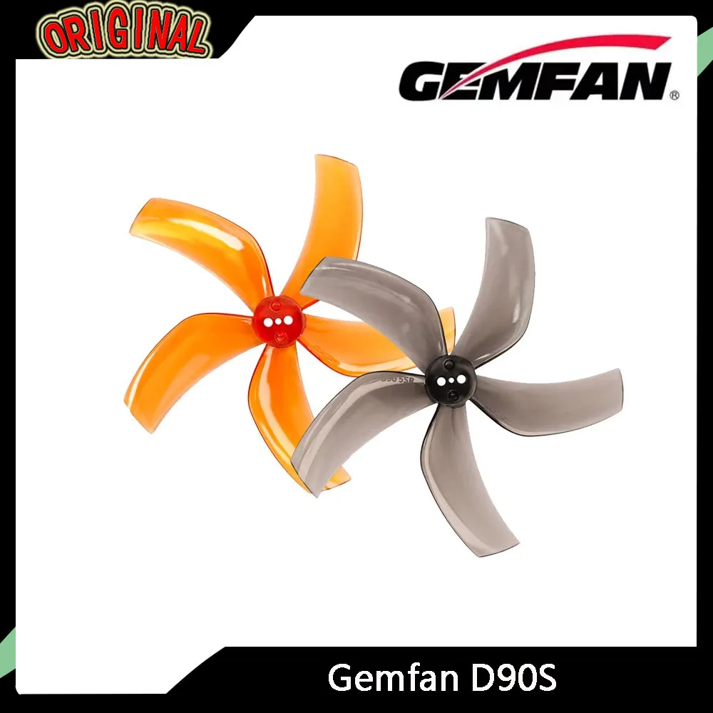 

4 Pairs Gemfan D90S 90mm 5-Blade PC Props - 3-Hole 1.5mm, CW/CCW, High Efficiency for RC FPV Racing Freestyle Cinewhoop Drones