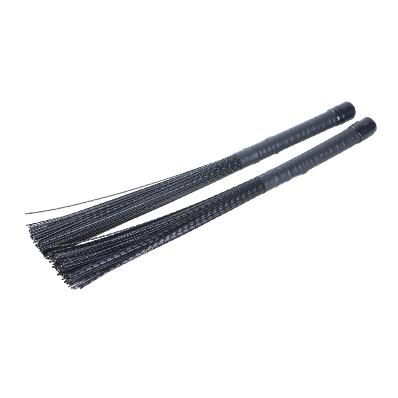 2Pcs Professional Drum Brush Percussion Brush Snare Brush Drum Nylon Wire Brush