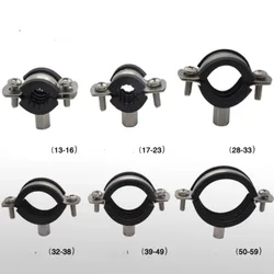 13-59mm M8 M10 Female 304 Stainless Steel Pipe Clamp Bracket Support Hanger Fixed Plumbing Water