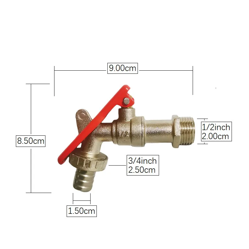 Zinc Alloy Lockable Water Bibcock 1/2